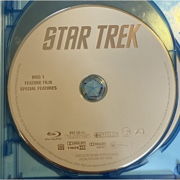 Star Trek (Blu-ray, 2009) 3-Disc Special Ed.- Digital Copy, Pine, Quinto, Sci-Fi - Picture 5 of 7